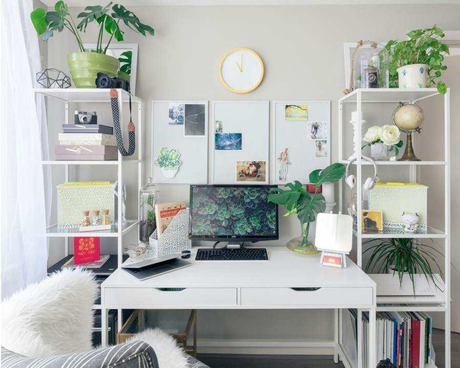 Compact living room with built-in storage